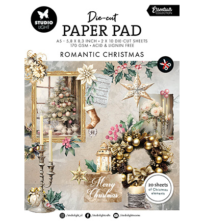 Studio Light SL Die-cut Paper Pad Romantic Christmas Essentials nr.201