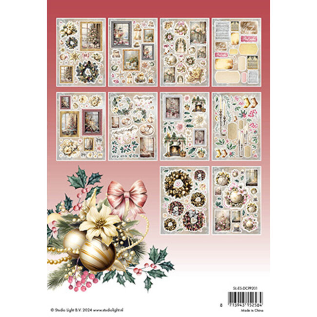 Studio Light SL Die-cut Paper Pad Romantic Christmas Essentials nr.201