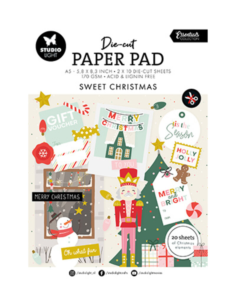 Studio Light SL Die-cut Paper Pad Sweet Christmas Essentials nr.203