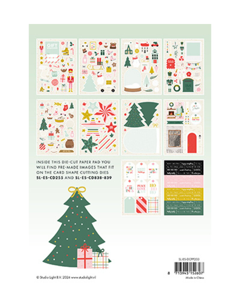 Studio Light SL Die-cut Paper Pad Sweet Christmas Essentials nr.203