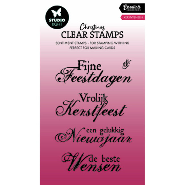 Studio Light SL Clear Stamp Kerstwensen Essentials nr.697