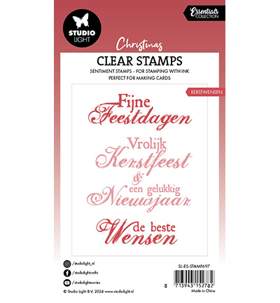Studio Light SL Clear Stamp Kerstwensen Essentials nr.697