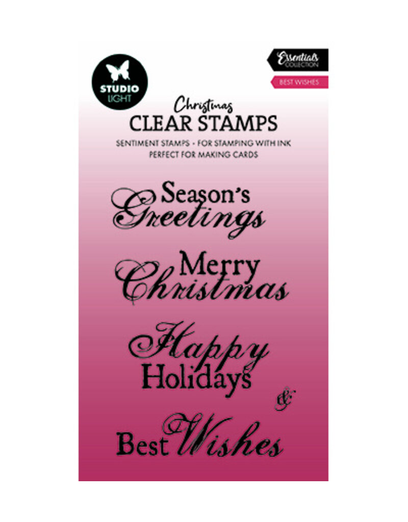 Studio Light SL Clear Stamp Best Wishes Essentials nr.698