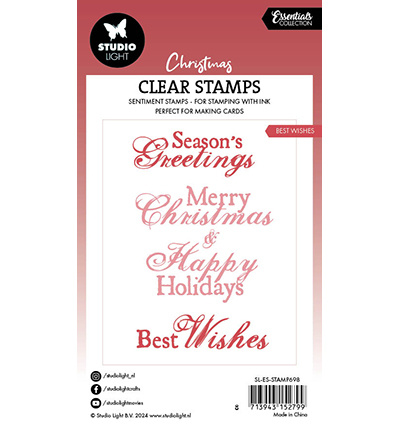 Studio Light SL Clear Stamp Best Wishes Essentials nr.698
