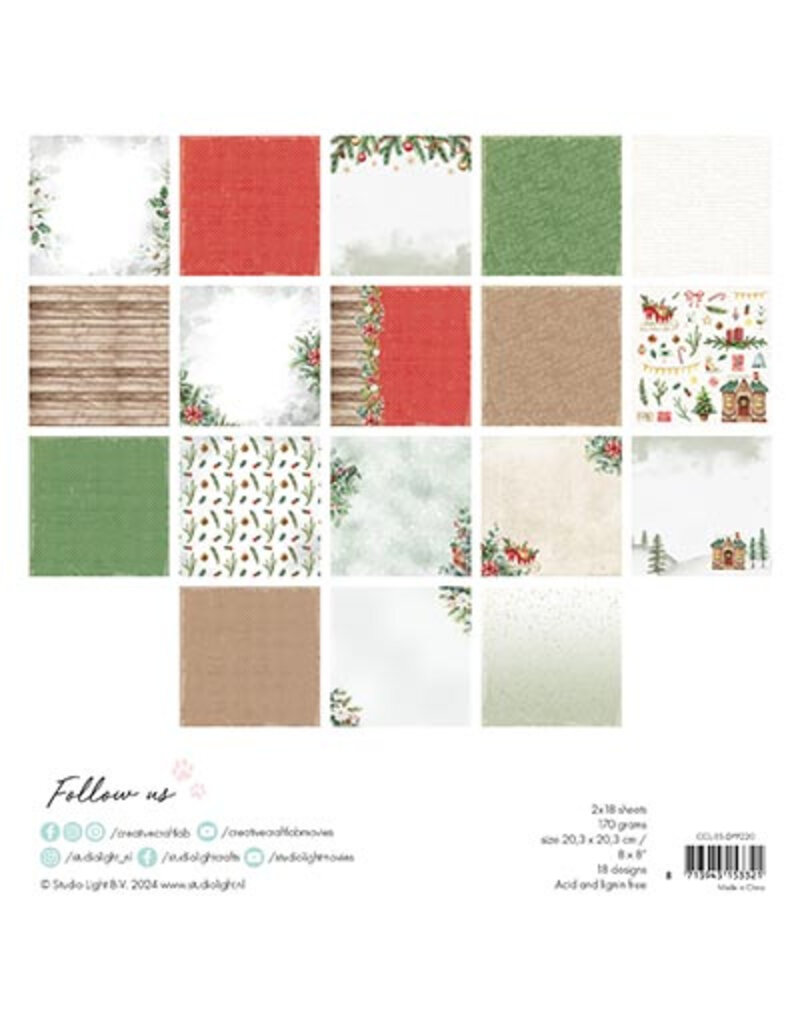 Studio Light - Creative Craftlab CCL Design Paper Pad A Christmas story Essentials nr.220