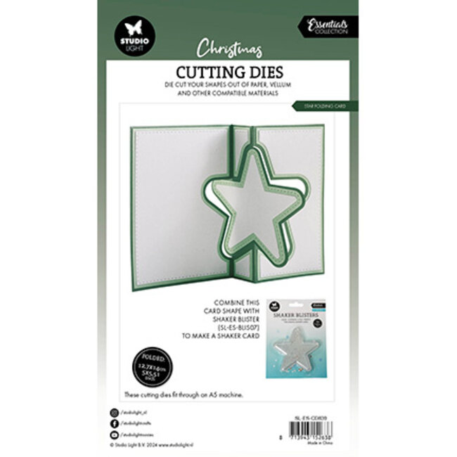 Studio Light  SL Cutting Dies Star folding card Essentials nr.839