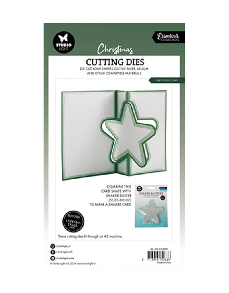 Studio Light  SL Cutting Dies Star folding card Essentials nr.839