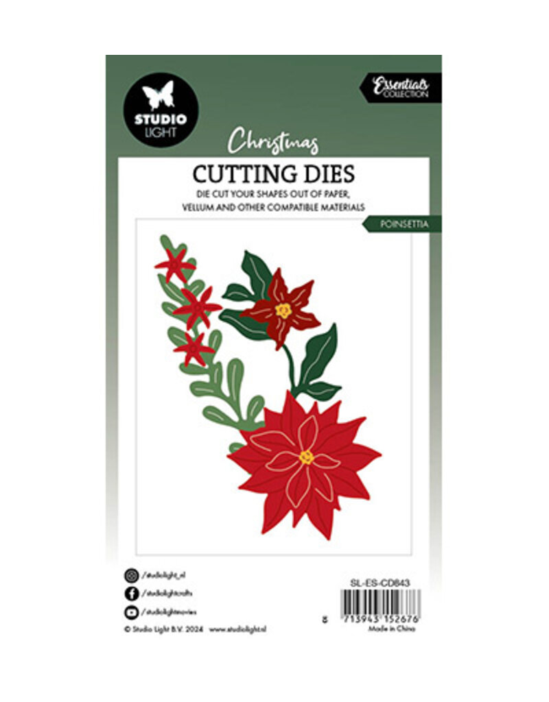 Studio Light  SL Cutting Dies Poinsettia Essentials nr.843