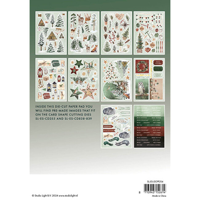 Studio Light  SL Die-cut Paper Pad Festive Forest Essentials nr.204