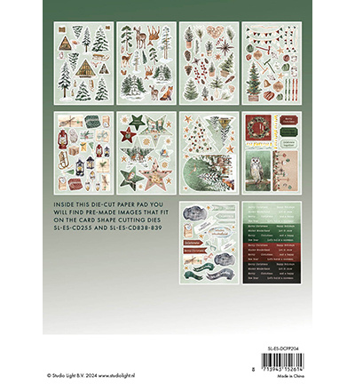 Studio Light  SL Die-cut Paper Pad Festive Forest Essentials nr.204