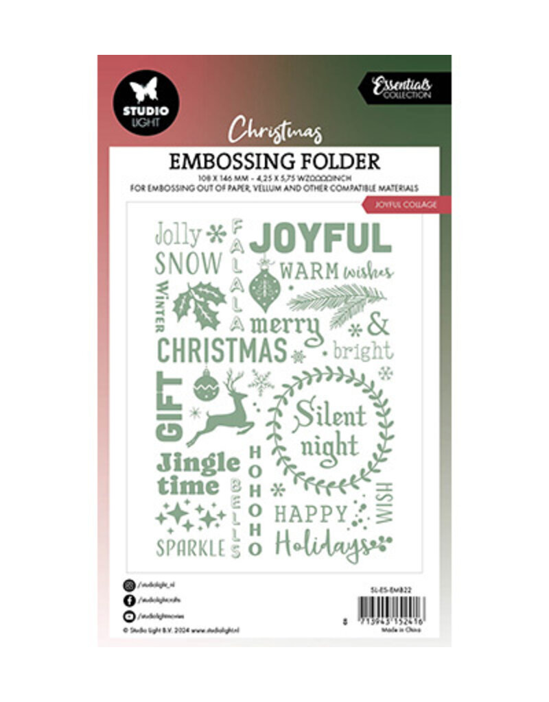 Studio Light  SL Embossing Folder Joyful collage Essentials nr.22