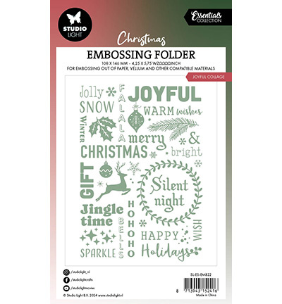 Studio Light  SL Embossing Folder Joyful collage Essentials nr.22