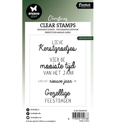 Studio Light  SL Clear Stamp Kerstgroetjes Essentials nr.695