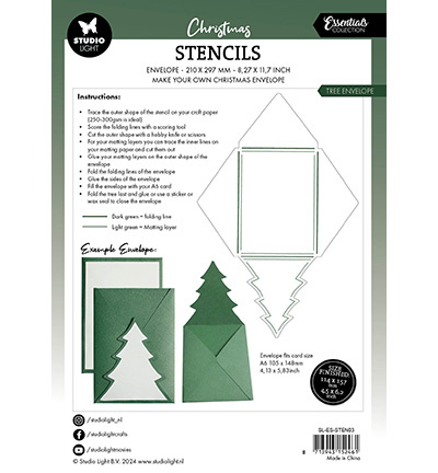 Studio Light  SL Stencil Tree Envelope Essentials nr.03