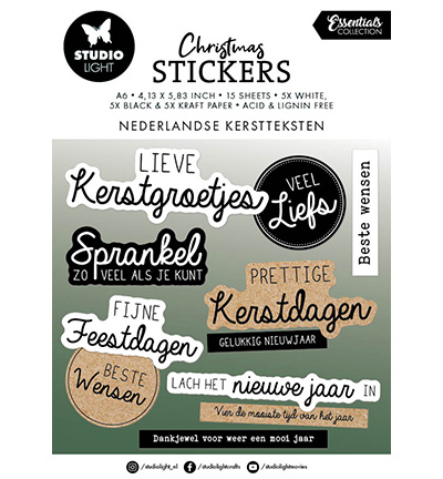 Studio Light SL Sticker Pad Nederlandse Kerst teksten Essentials nr.22