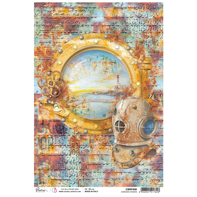 Ciao Bella RICE PAPER A4 CORRODED HORIZON