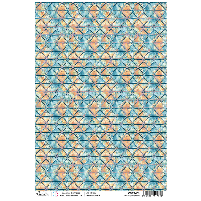 Ciao Bella RICE PAPER A4 MARITIME OXIDATION