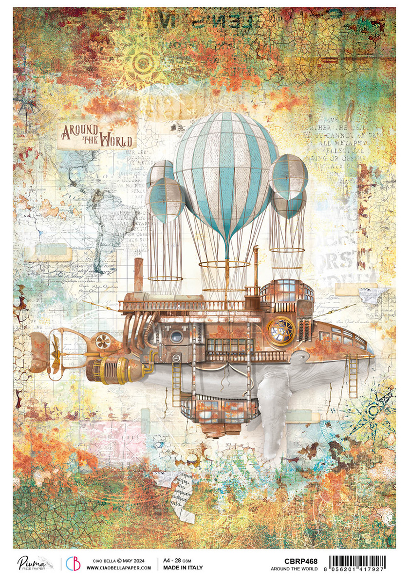 Ciao Bella RICE PAPER A4 AROUND THE WORLD