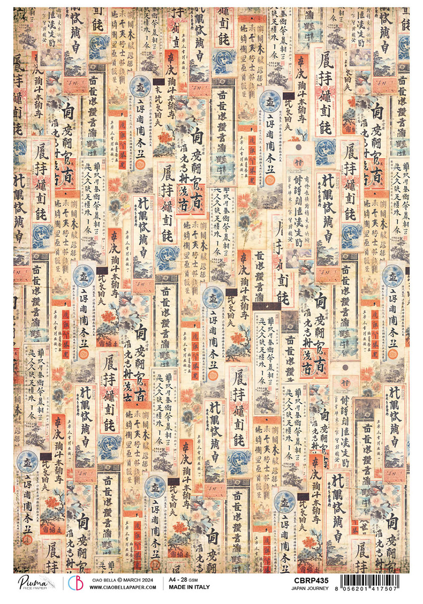 Ciao Bella RICE PAPER A4 JAPAN JOURNEY