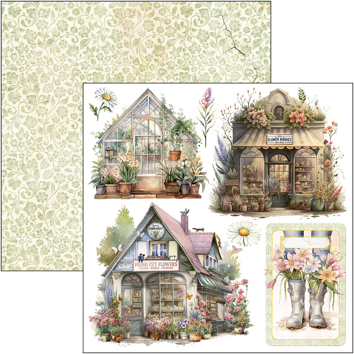 Ciao Bella FLOWER SHOP FUSSY CUT PAD 6"X6" 24/PKG