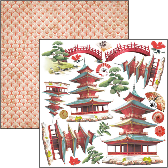 Ciao Bella LAND OF THE RISING SUN FUSSY CUT PAD 6"X6" 24/PKG