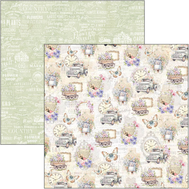 Ciao Bella FLOWER SHOP PATTERNS PAD 12"X12" 8/PKG