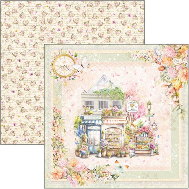 Ciao Bella FLOWER SHOP PATTERNS PAD 12"X12" 8/PKG