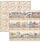 Ciao Bella FLOWER SHOP PATTERNS PAD 12"X12" 8/PKG