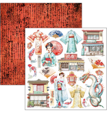 Ciao Bella LAND OF THE RISING SUN PATTERNS PAD 12"X12" 8/PKG