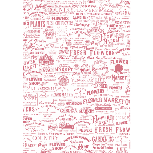 Ciao Bella VELLUM FLOWER SHOP PAPER PATTERNS A4 6/PKG