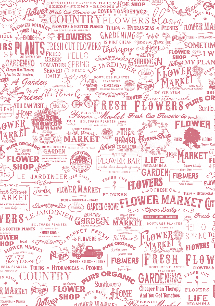 Ciao Bella VELLUM FLOWER SHOP PAPER PATTERNS A4 6/PKG