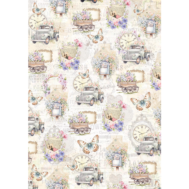 Ciao Bella VELLUM FLOWER SHOP PAPER PATTERNS A4 6/PKG