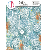 Ciao Bella VELLUM CORAL REEF PAPER PATTERNS A4 6/PKG