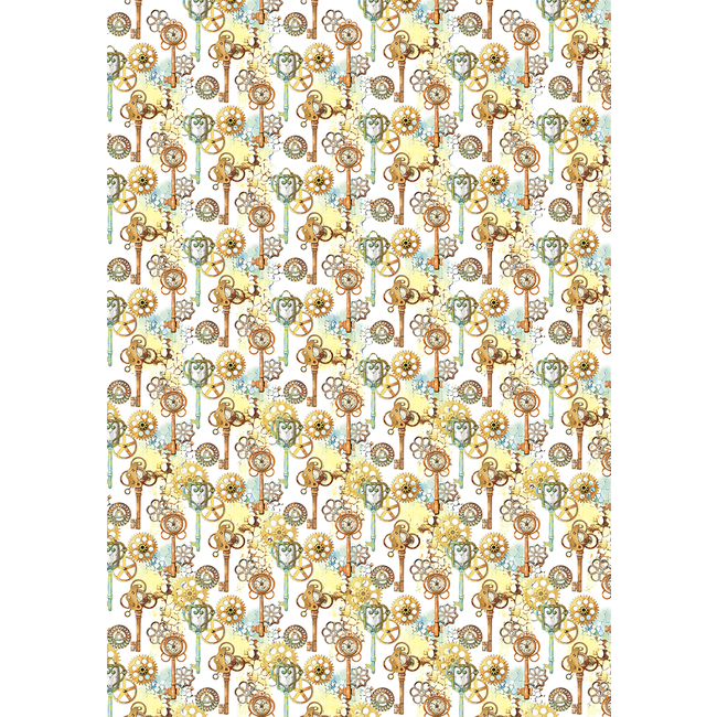 Ciao Bella VELLUM CORAL REEF PAPER PATTERNS A4 6/PKG