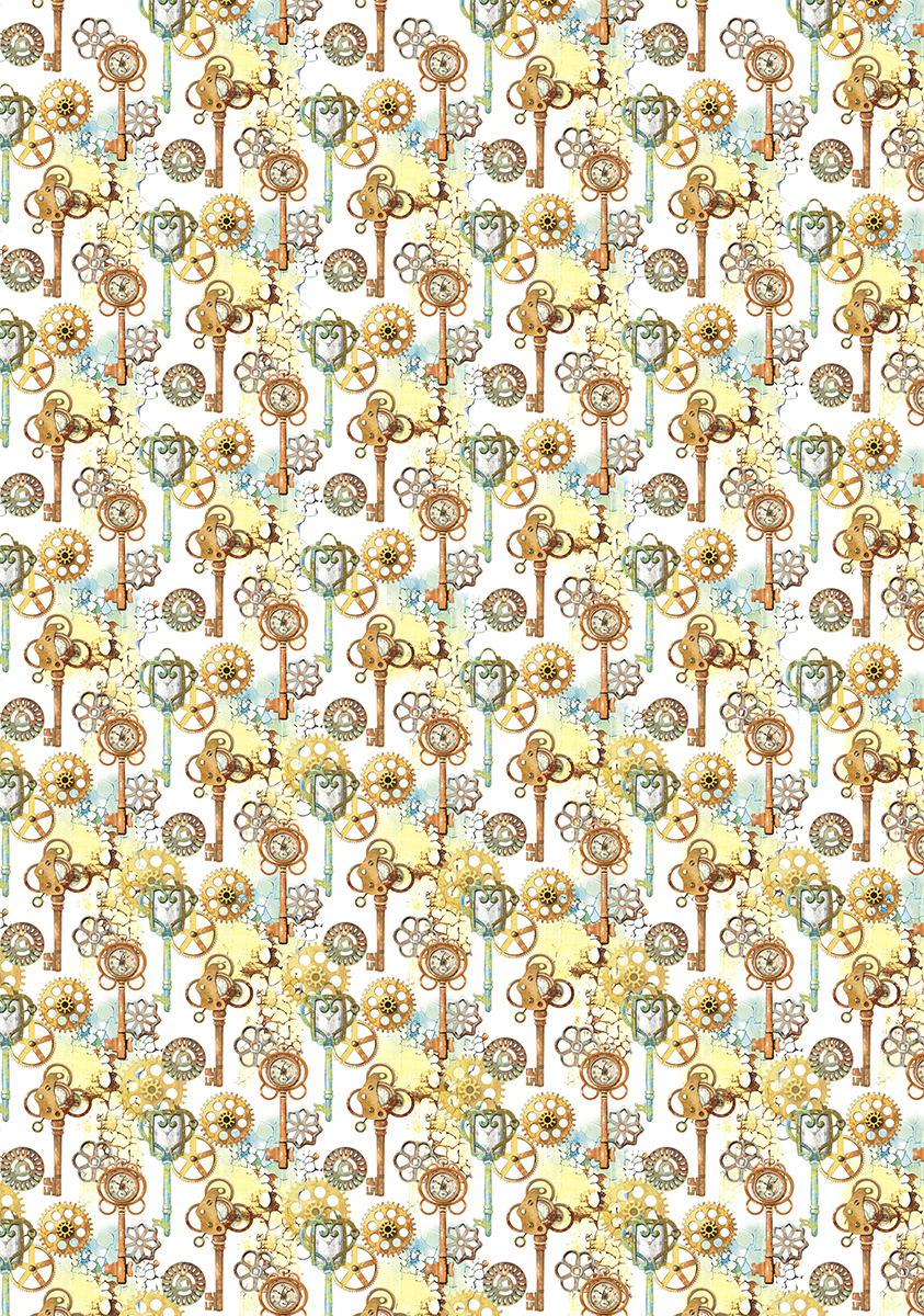 Ciao Bella VELLUM CORAL REEF PAPER PATTERNS A4 6/PKG