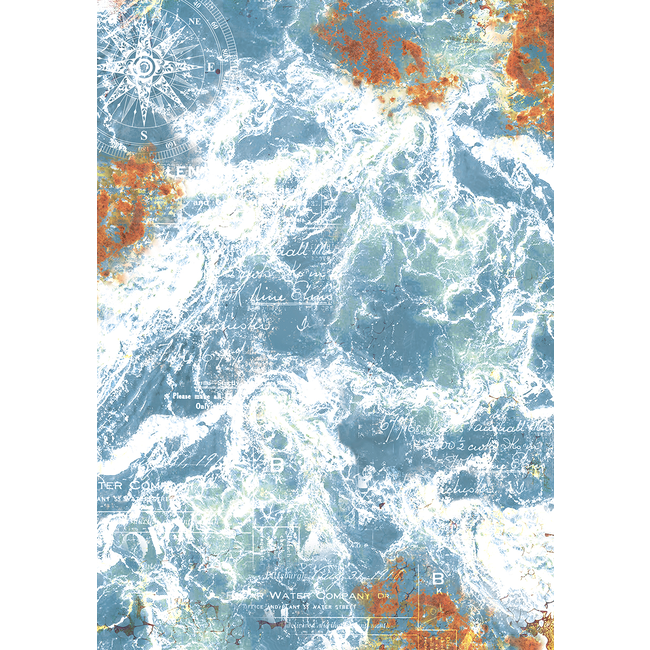 Ciao Bella VELLUM CORAL REEF PAPER PATTERNS A4 6/PKG