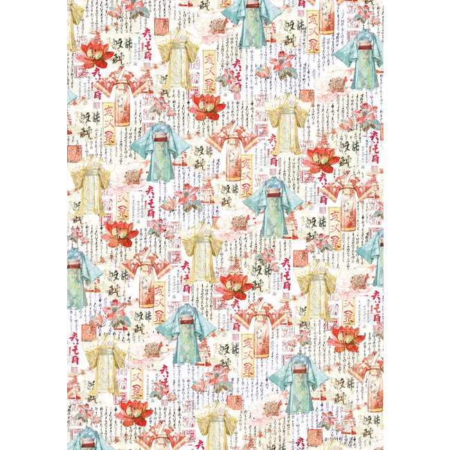 Ciao Bella VELLUM LAND OF THE RISING SUN PAPER PATTERNS A4 6/PKG