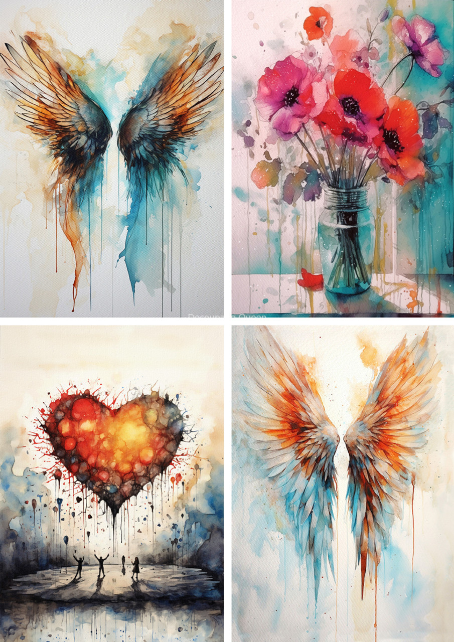 Decoupage Queen Decoupage Queen Wings and More Four Pack A4