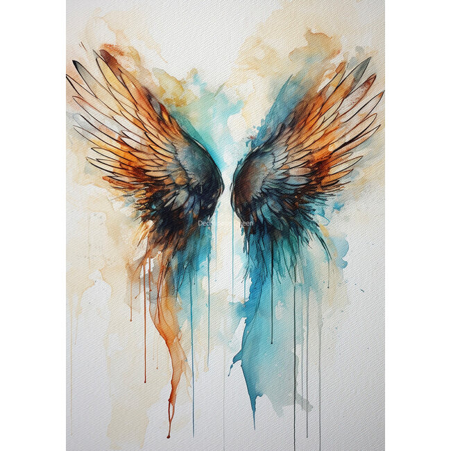Decoupage Queen Decoupage Queen Andy Skinner Watercolor Wings I A4