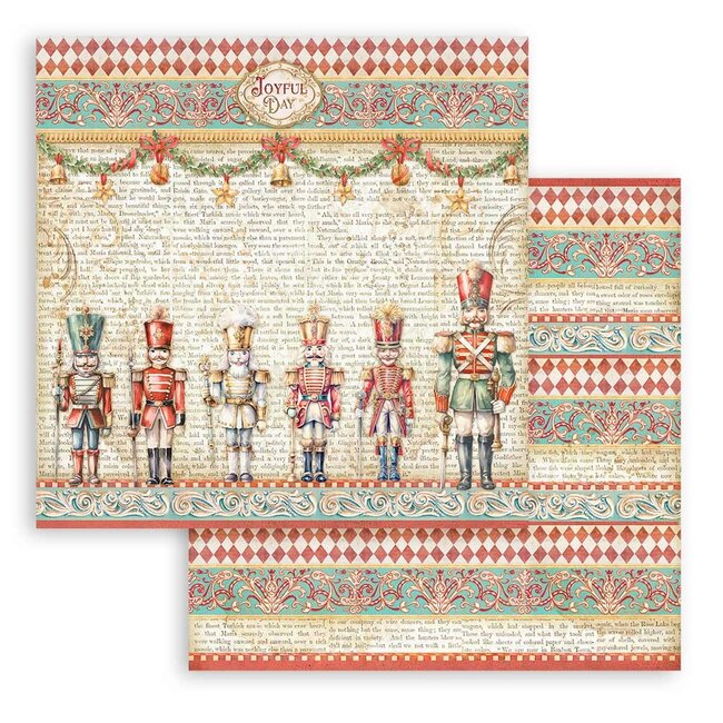 Stamperia Papierblok 30,5x30,5 cm - 10 vellen - The Nutcracker