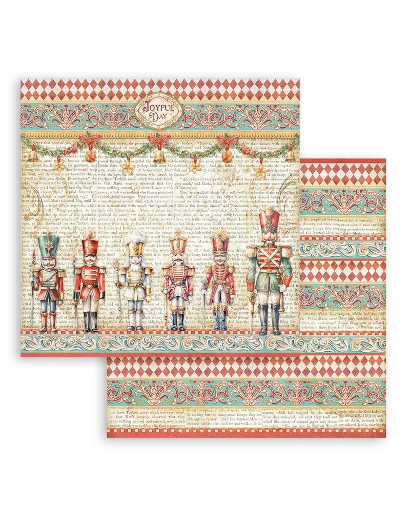 Stamperia Scrapbooking Small Pad 10 sheets cm 20,3X20,3 (8"X8") - The  Nutcracker