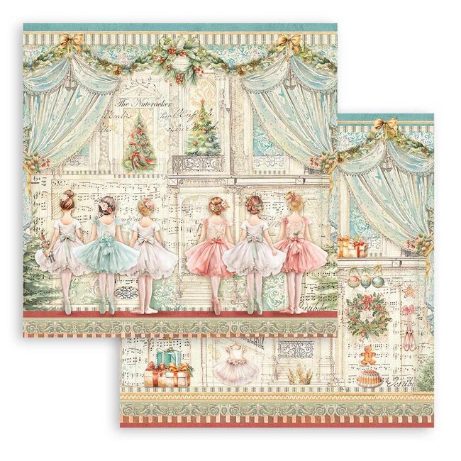 Stamperia Scrapbooking Small Pad 10 sheets cm 20,3X20,3 (8"X8") - The  Nutcracker