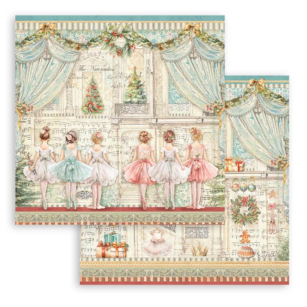 Stamperia Scrapbooking Small Pad 10 sheets cm 20,3X20,3 (8"X8") - The  Nutcracker