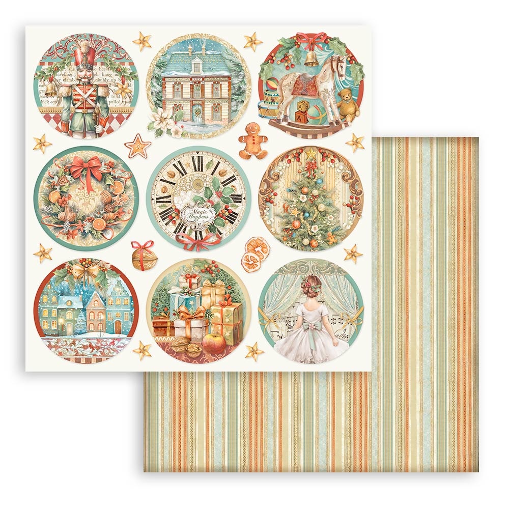 Stamperia Scrapbooking Small Pad 10 sheets cm 20,3X20,3 (8"X8") - The  Nutcracker