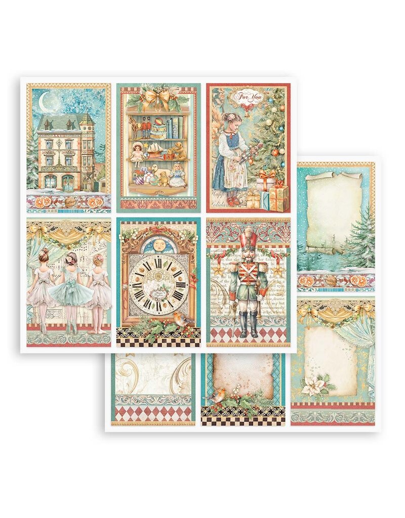 Stamperia Scrapbooking Small Pad 10 sheets cm 20,3X20,3 (8"X8") - The  Nutcracker