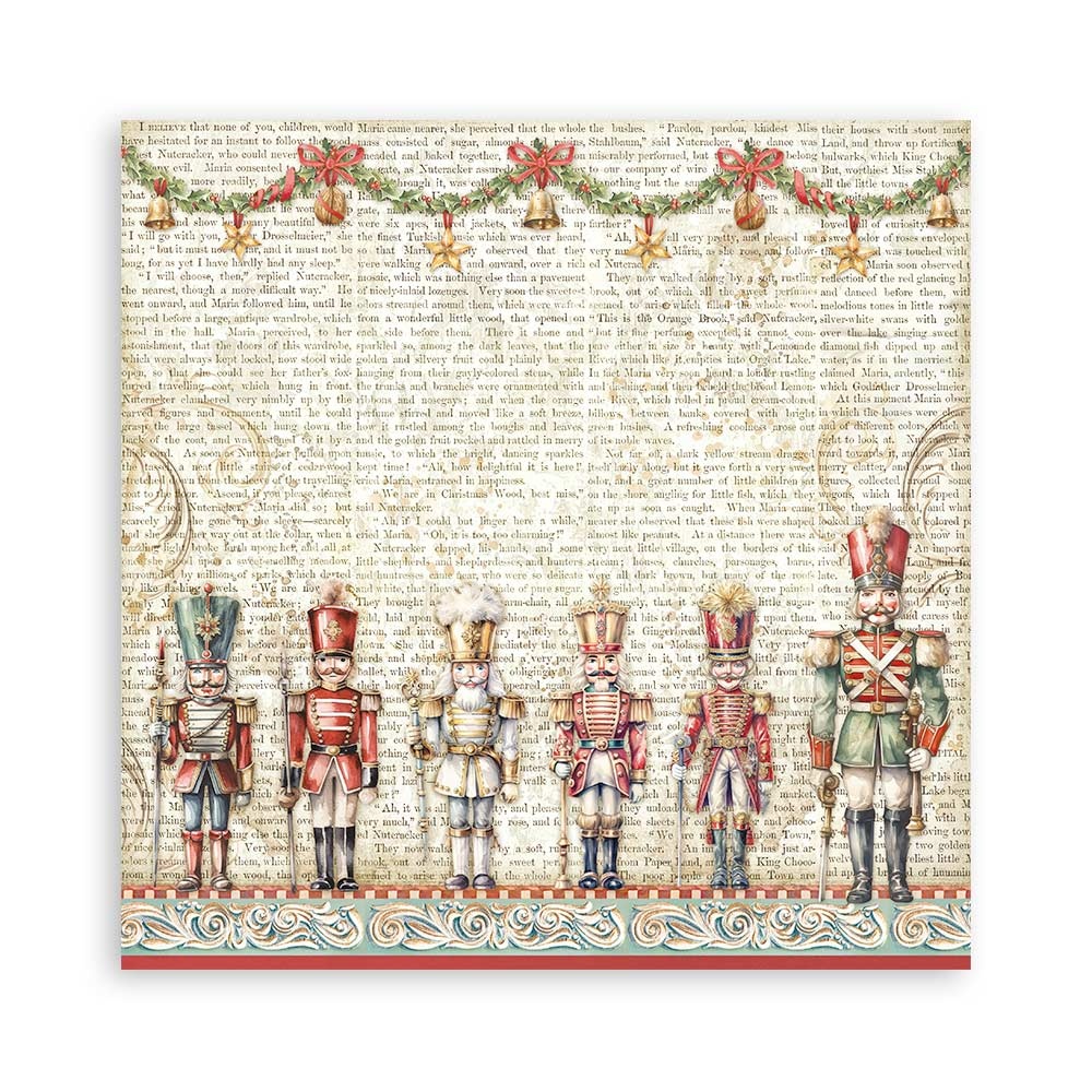 Stamperia Scrapbooking Pad 22 sheets cm 20,3X20,3 (8"X8") Single Face The Nutcracker
