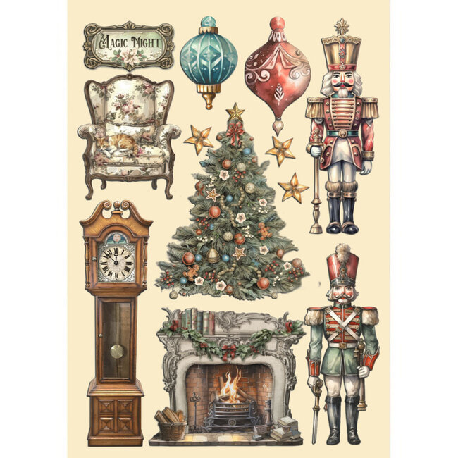 Stamperia Colored Wooden shape A5 - The Nutcracker soldiers