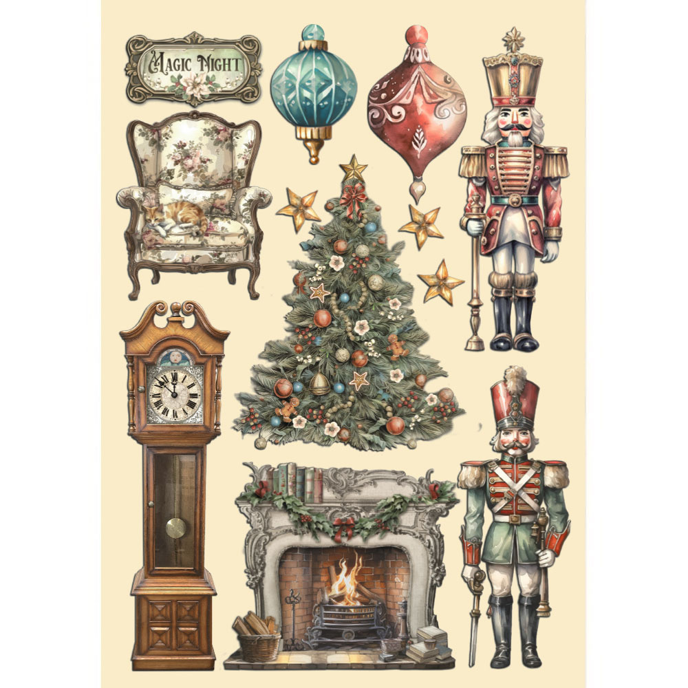 Stamperia Colored Wooden shape A5 - The Nutcracker soldiers