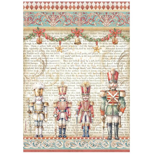 Stamperia Selection 6 Rice paper A4 - The Nutcracker