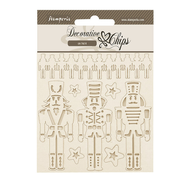 Stamperia Decorative chips cm 14x14 - The Nutcracker soldiers